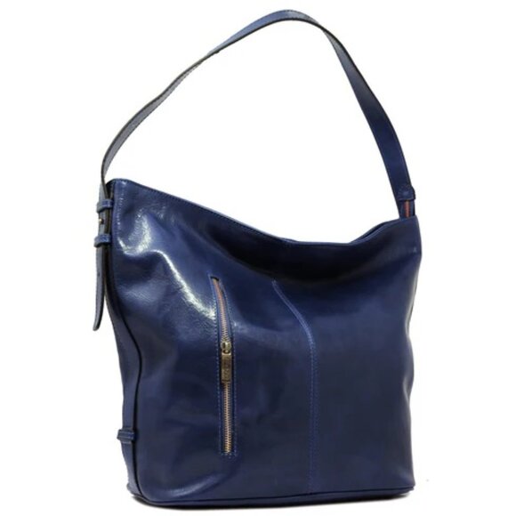 Floto Sardinia Tote in navy blue leather NWT - Picture 1 of 6